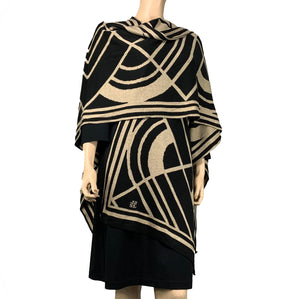 Deco Cape Black & Sand