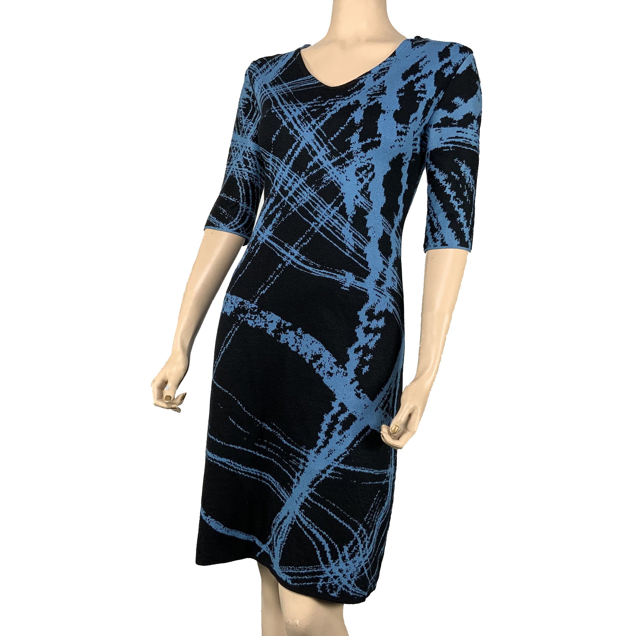 Mirage Amanda Dress Black and Mid Blue