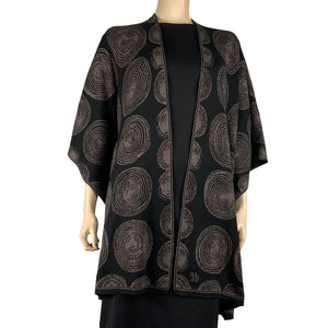 Spirals Cape  Black & Brown