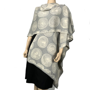 Spirals Cape Light Grey and Cream