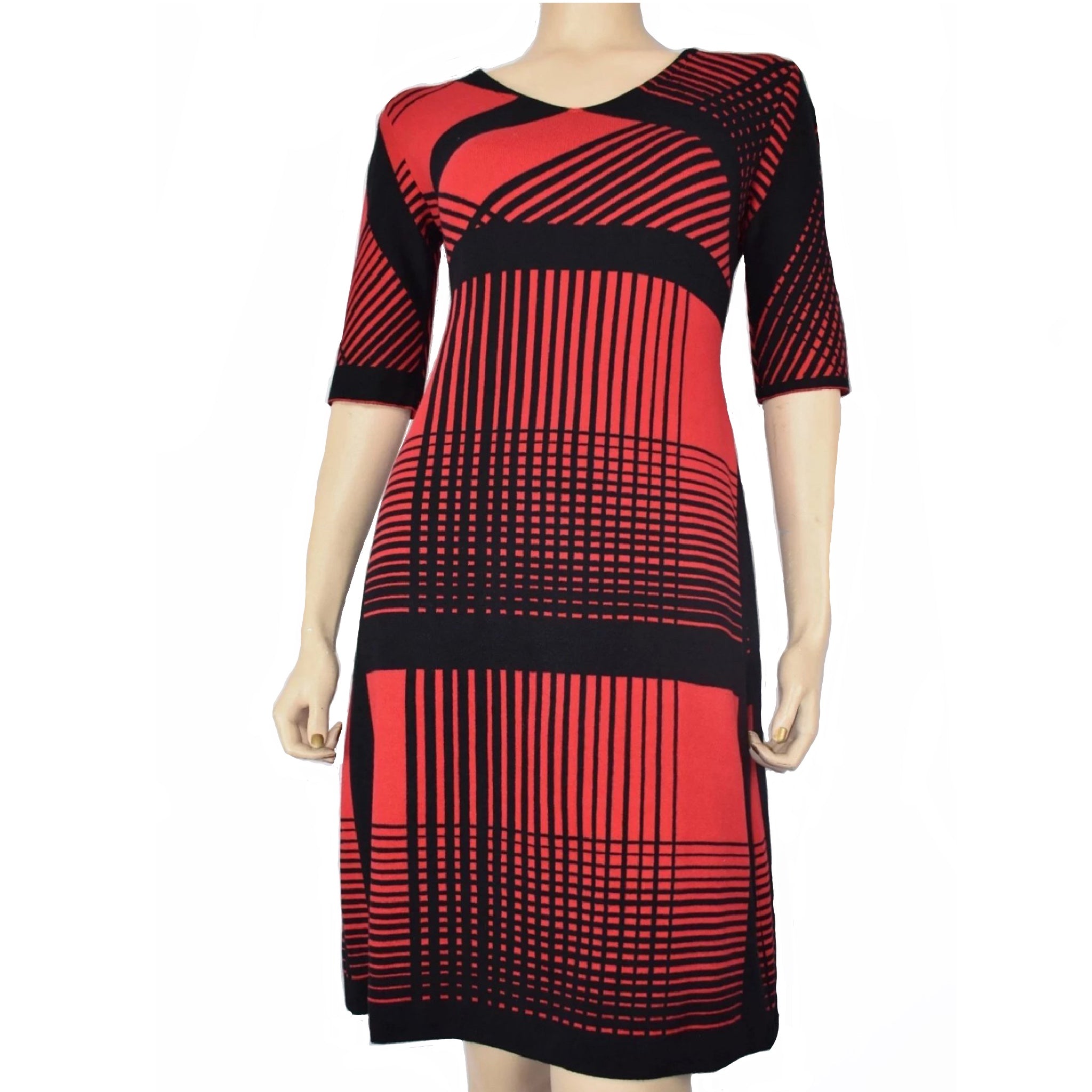 Corsica Dress Red and Black