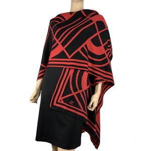 Deco Cape Black & Red