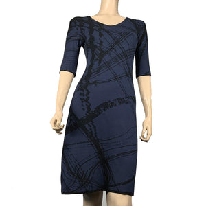 Mirage Amanda Dress Black and Deep Blue