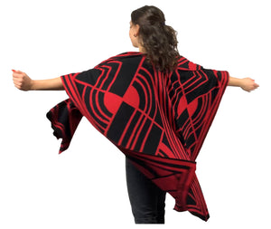 Deco Cape Black & Red