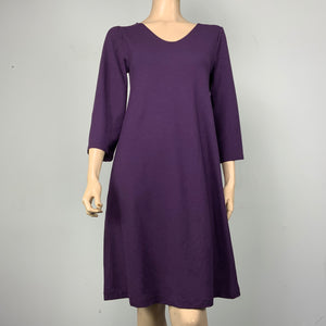 Purple Bamboo/Cotton Alice Aline Relaxed-Fit Dress