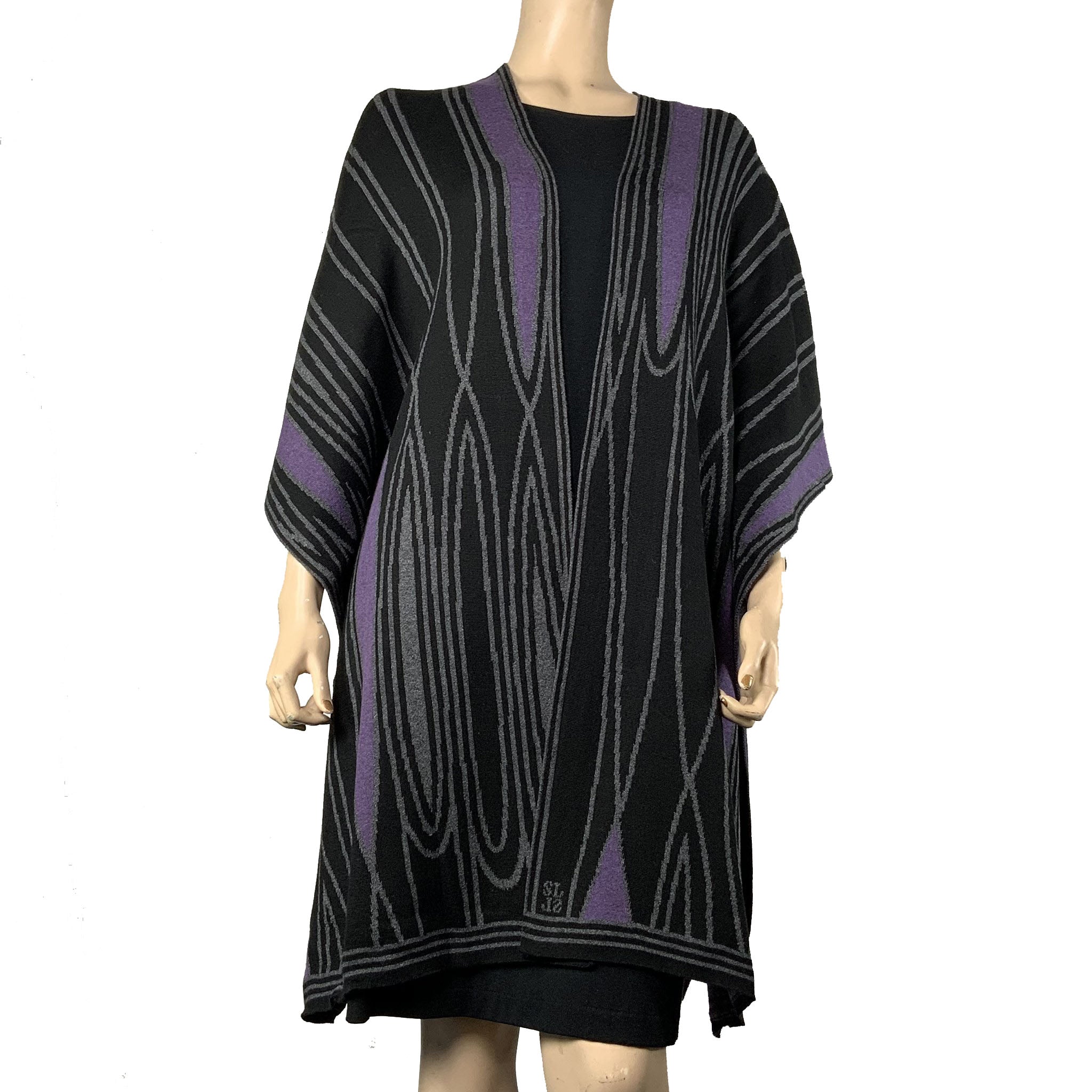 Mid Century Black, Charcoal Purple