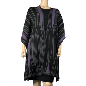 Mid Century Black, Charcoal Purple