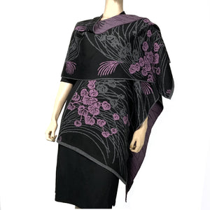 Moon Vine Cape Black, Grey, Mauve