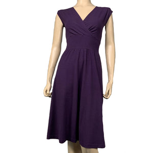 Solid Purple Cotton Bamboo Cari Dress