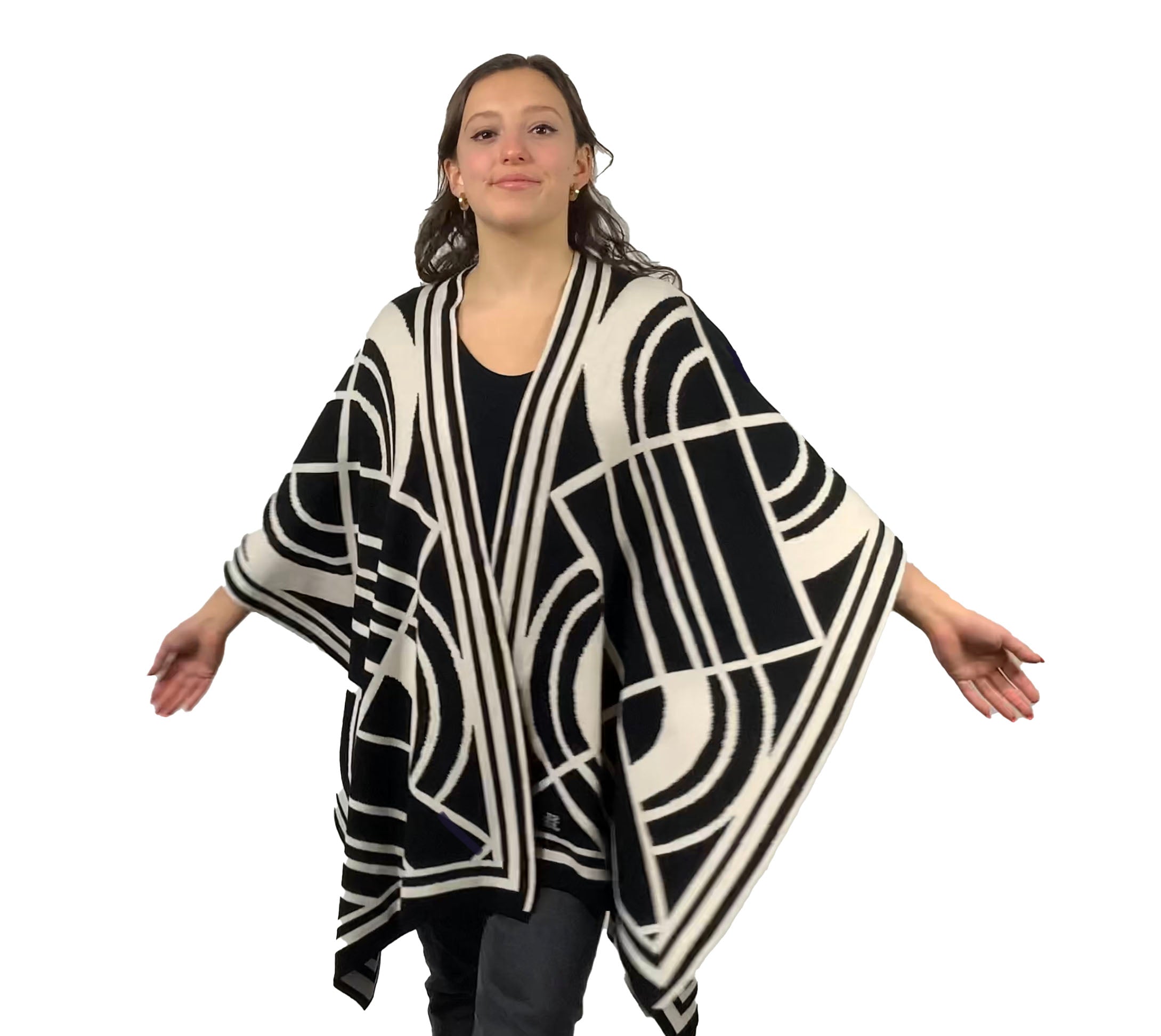 Deco Cape Black & Cream