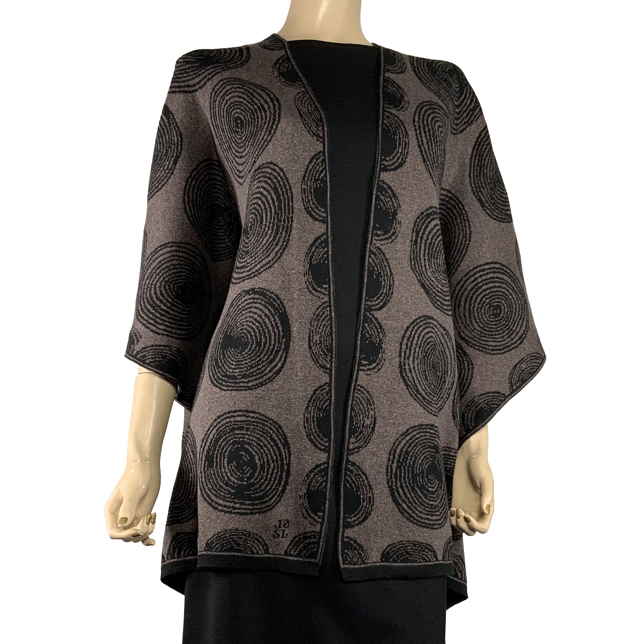 Spirals Cape  Black & Brown