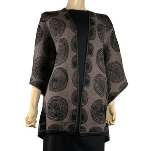 Spirals Cape  Black & Brown