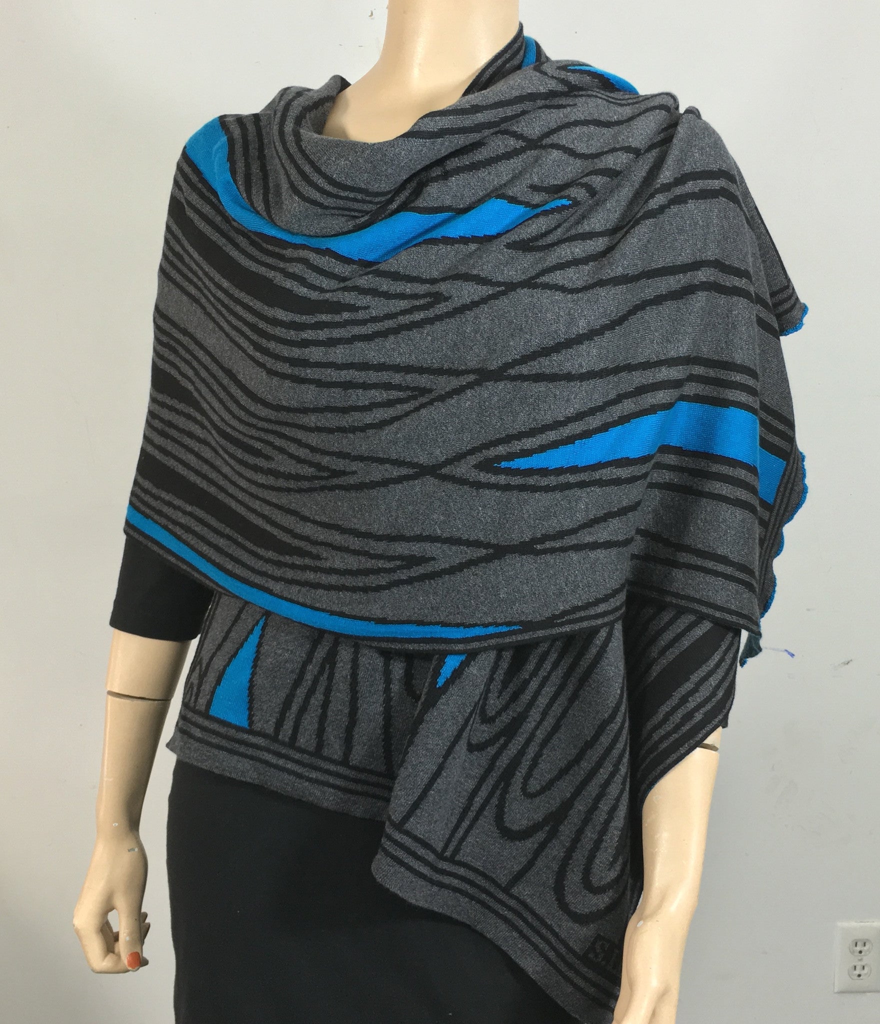 Grey, Turquoise, Black