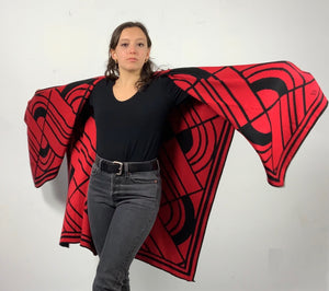Deco Cape Black & Red