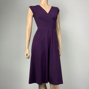 Solid Purple Cotton Bamboo Cari Dress