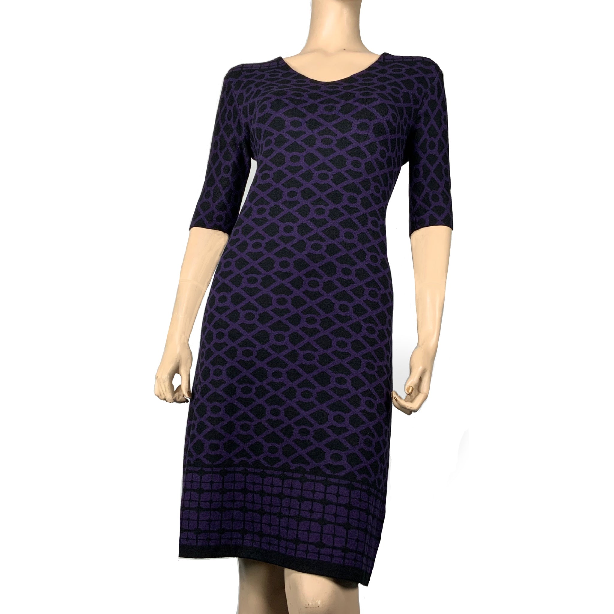 Bus Stop Amanda Dress Black and Dark Purple