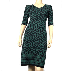 Bus Stop Amanda Dress Black and Hunter Green