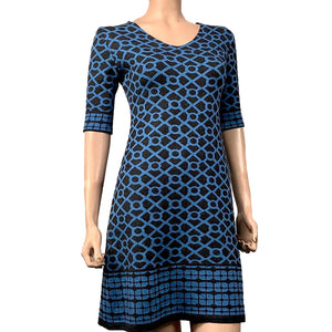 Bus Stop Amanda Dress Black and Mid Blue