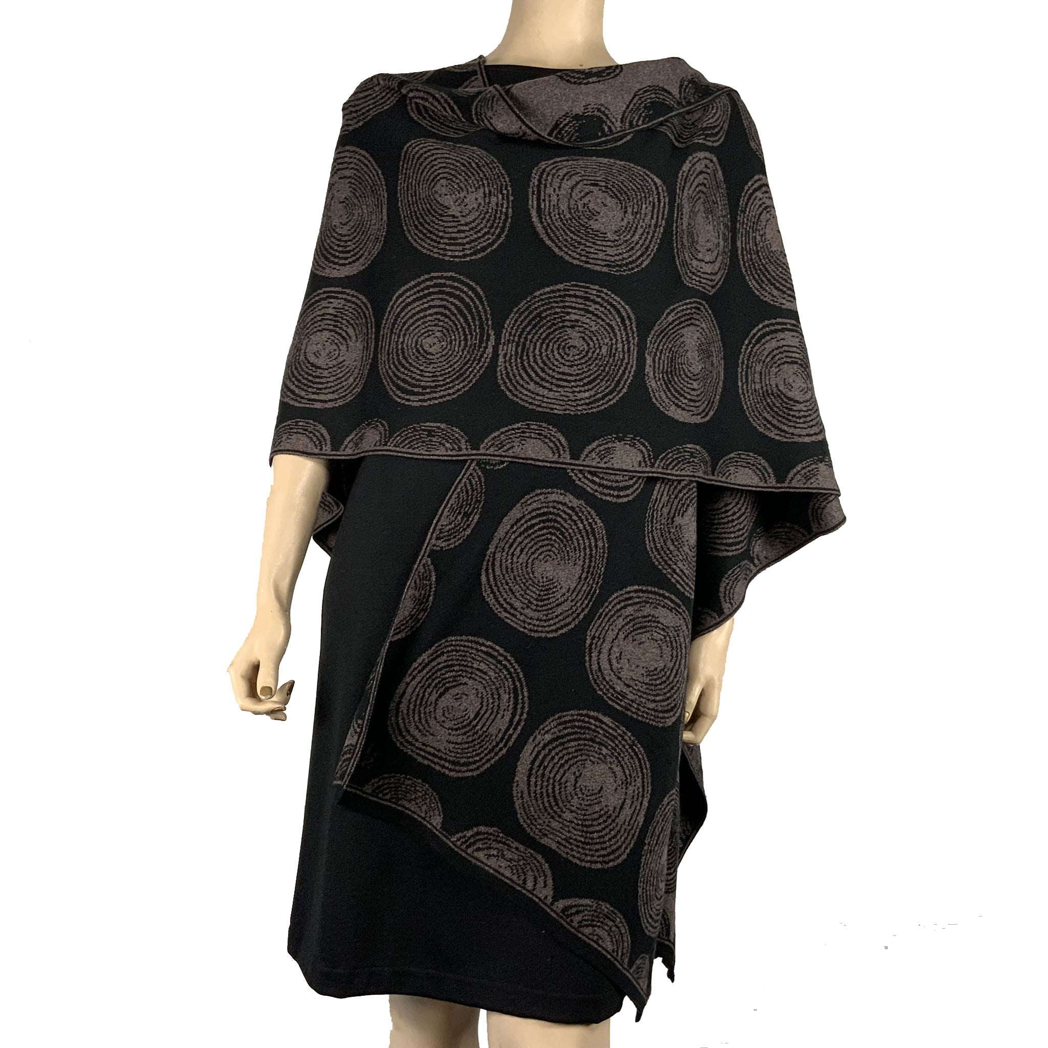 Spirals Cape  Black & Brown