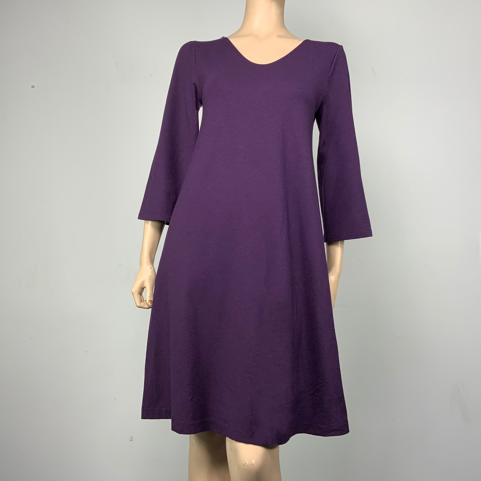 Purple Bamboo/Cotton Alice Aline Relaxed-Fit Dress