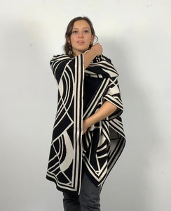 Deco Cape Black & Cream