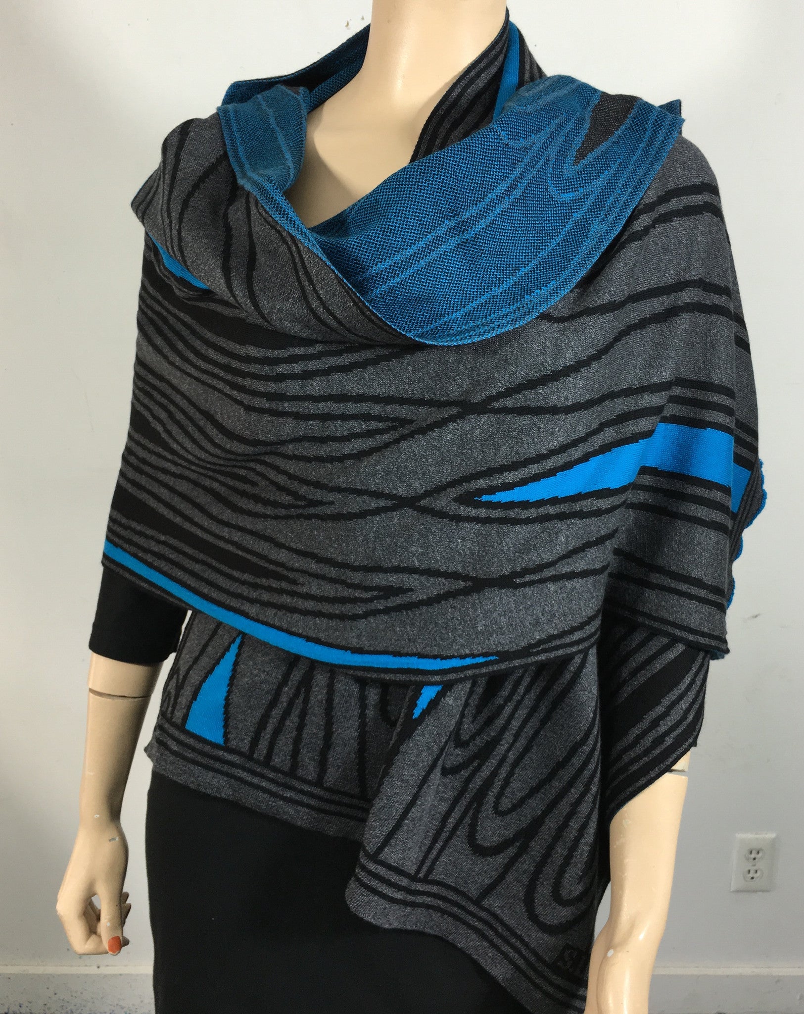 Grey, Turquoise, Black