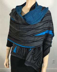 Grey, Turquoise, Black