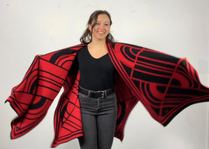 Deco Cape Black & Red