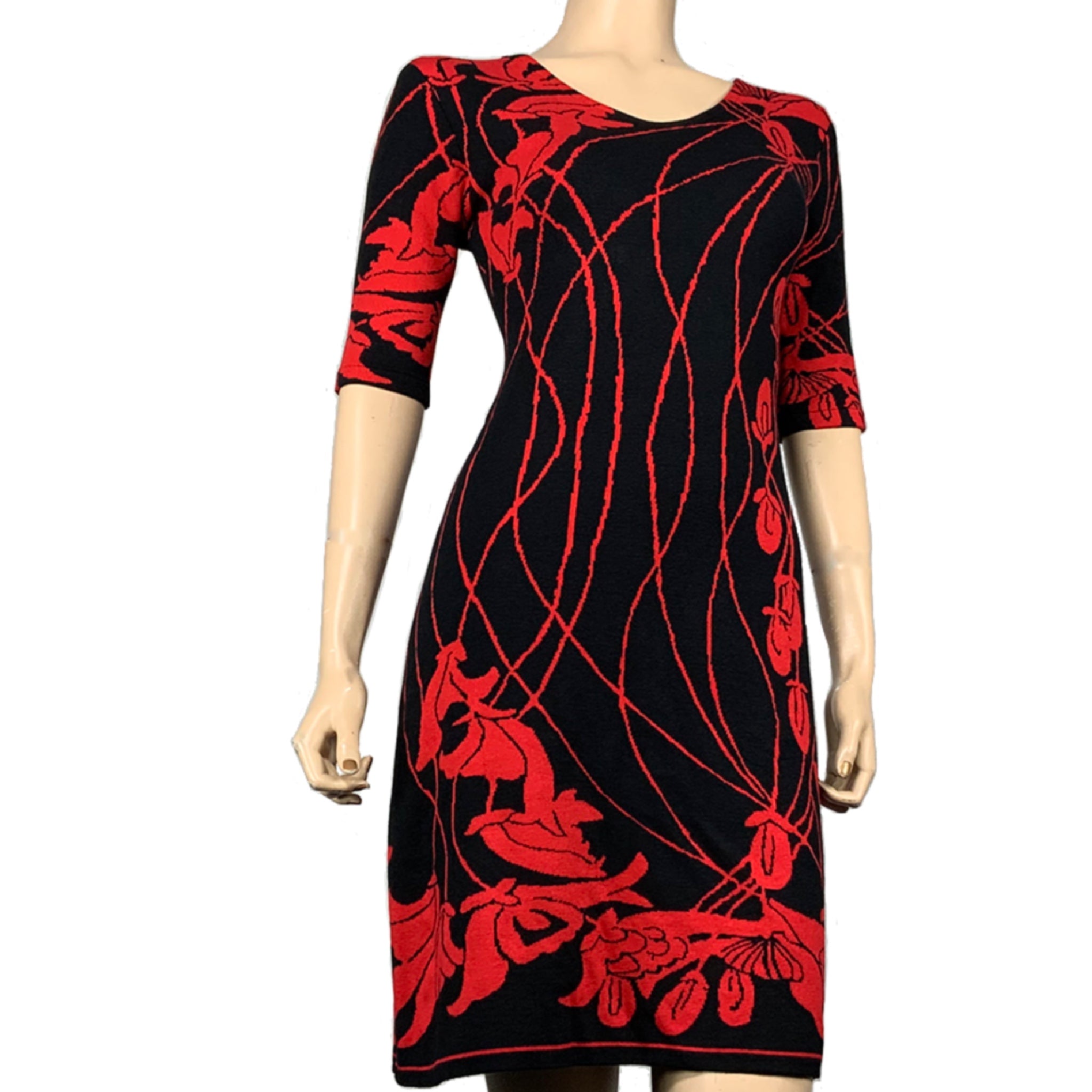 Water Lily Amanda Dress Black and Red