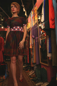 Masie in Reconstructed Vintage Waist Dress