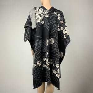 Moon Vine Cape Black, Grey, Cream